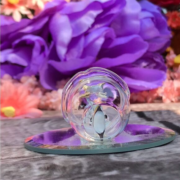 Hand blown Glass Cat and Fish Bowl - Picture 3 of 12